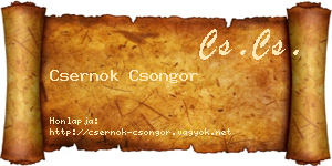 Csernok Csongor névjegykártya