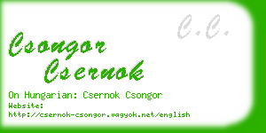 csongor csernok business card
